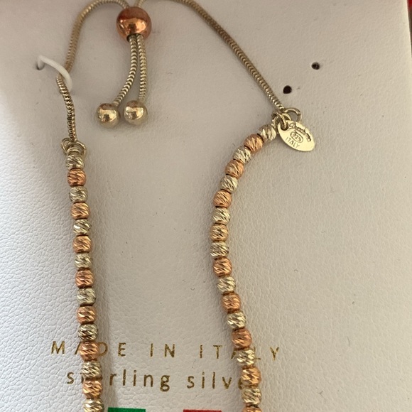 Beautiful made in Italy sterling silver bracelet adjustable - Picture 2 of 2